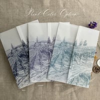 Image 17 of Rustic vineyard sketch printed vellum wrap for 5x7 cards PACK of 10