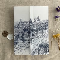 Image 16 of Rustic vineyard sketch printed vellum wrap for 5x7 cards PACK of 10