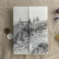 Image 19 of Rustic vineyard sketch printed vellum wrap for 5x7 cards PACK of 10