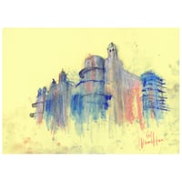 Image 1 of The Old Victoria With Scaffolding  - Soft Pastels on Paper 