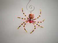 Image 4 of Red and Gold Beaded Christmas Spider