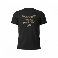 Image 2 of Stonetrip Space Girl T-Shirt w/ Rock n Roll will save Ur Fkn Soul on the back. UNISEX 