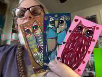 Tiny Free Verse Owls / 3-Piece Micro Art Set & Zine Series, Vol. 2 / #35 of 65