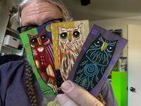 Tiny Free Verse Owls / 3-Piece Micro Art Set & Zine Series, Vol. 2 / #36 of 65