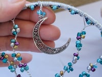 Image 3 of Tree of Life - Blue with Moon Charm