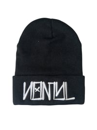 Image 1 of Black Nomyl Beanie front and back hits