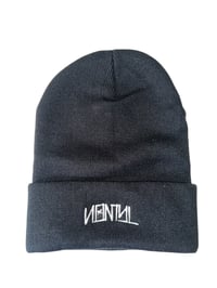 Image 2 of Black Nomyl Beanie front and back hits