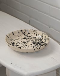 Image 2 of Spiral Plate in Ink Splatter 7 1/2″