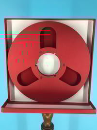 Image 2 of Burlington Recording 1/4" x 10.5" BASF RED Extra Heavy Duty NAB Metal Reel in Red Box NEW