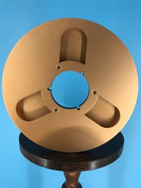 Image 1 of Burlington Recording 1/4" x 10.5" BASF GOLD Extra Heavy Duty NAB Metal Reel in Gold Box NEW