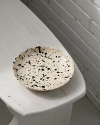 Image 2 of Spiral Plate in Ink Splatter 8″