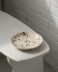 Image 3 of Spiral Plate in Ink Splatter 8″