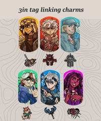 [PREORDER] 3in tag linking charms