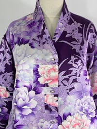 Image 2 of Purple Peony Garden Oversize Coat