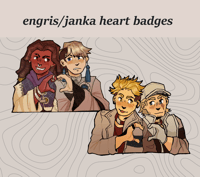 Image 1 of [PREORDER] engris and janka heart badges