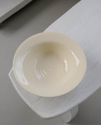 Image 3 of Flat Rimmed Bowl in Cream, Large