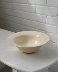 Image 4 of Flat Rimmed Bowl in Cream, Large