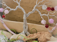 Image 2 of Tree of Life-Cherry Pink with Owl Charm