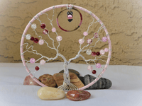 Image 1 of Tree of Life-Cherry Pink with Owl Charm