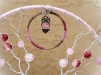 Image 4 of Tree of Life-Cherry Pink with Owl Charm