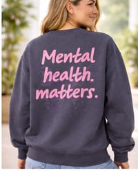 Mental health pink font 