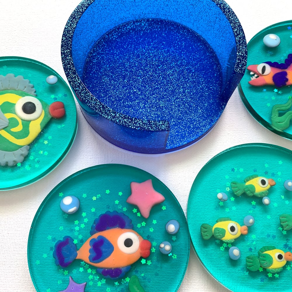 Image of Ocean Creature Coasters (Set of 4)