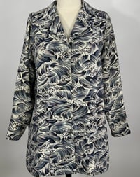 Image 1 of Ocean Waves Trench Coat