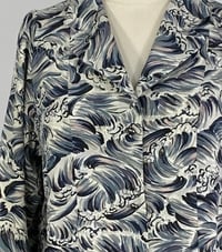 Image 2 of Ocean Waves Trench Coat