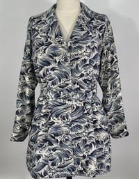 Image 3 of Ocean Waves Trench Coat