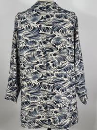 Image 4 of Ocean Waves Trench Coat