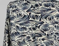 Image 5 of Ocean Waves Trench Coat