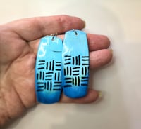 Image 4 of Dangle Earrings Rounded Artisan Rectangles (PCE030)