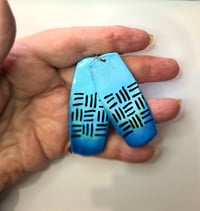 Image 3 of Dangle Earrings Rounded Artisan Rectangles (PCE030)