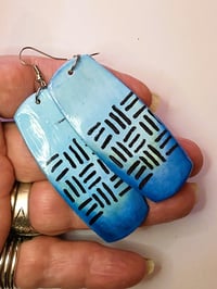 Image 5 of Dangle Earrings Rounded Artisan Rectangles (PCE030)