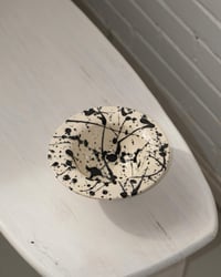 Image 2 of Flat Rimmed Bowl in Ink Splatter