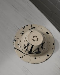 Image 3 of Flat Rimmed Bowl in Ink Splatter