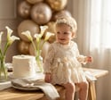 The Olivia | Ivory Floral Lace Heirloom Romper