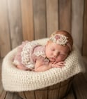The Adeline | Dusty Rose Lace & Tulle Newborn Romper