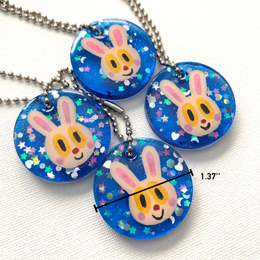 Image of Hand-Painted Bunny Keychains
