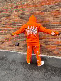 Image 5 of ORANGE RHINESTONE KW TRACKSUIT