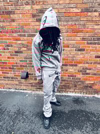 Image 1 of GREY RHINESTONE KW TRACKSUIT