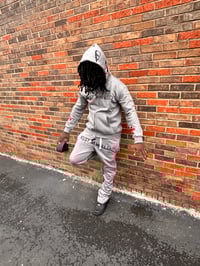 Image 3 of GREY RHINESTONE KW TRACKSUIT