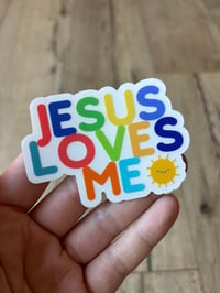 CLEAR Jesus Loves Me Sticker