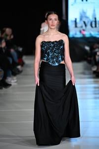 Midnight Blue & Black Couture Prom Dress – One of One