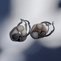 Grey Glass Earrings 