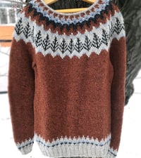 Image 2 of “Valemon” - Icelandic wool sweater - Rust heather - Preorder 