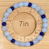 Blue & White Handmade Beaded Bracelet