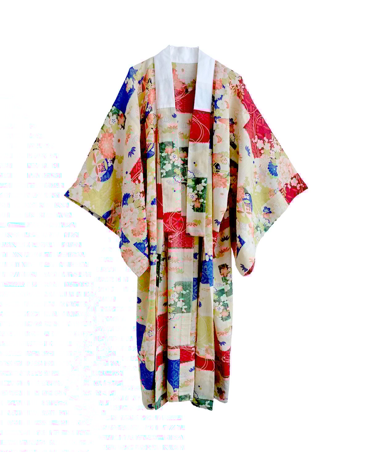 Image of Kimono dame af uld med florale mønstre