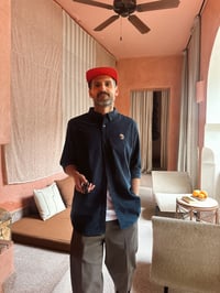 Image 3 of Camisa “Niza” azul marino