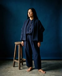 Image 1 of "MOMO"  Kimono Vest – Navy